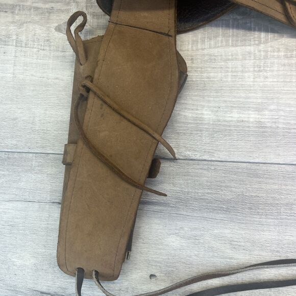 Vintage Leather Gun Holster Sz 42 For 22 Bullets Made In Mexico Western Cowboy - Picture 11 of 16